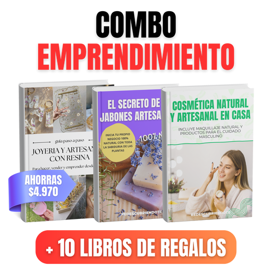 COMBO 3 LIBROS EMPRENDIMIENTO + 10 Regalos